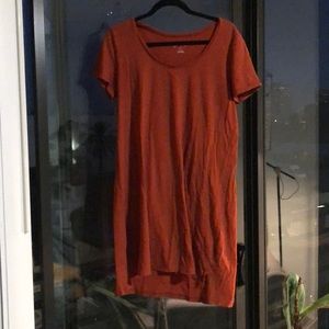 Universal Threads Fall Orange T-Shirt Dress